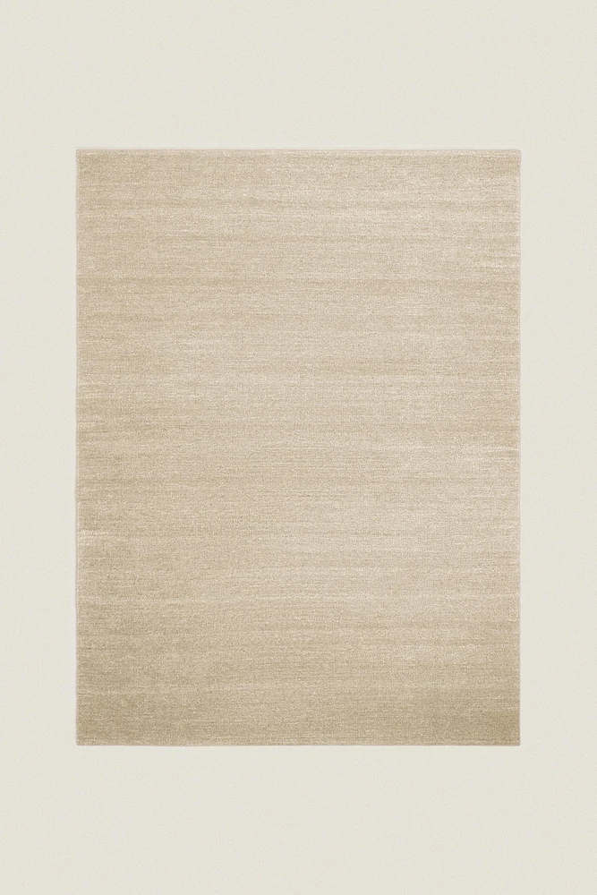 RECTANGULAR WOOL AND COTTON AREA RUG