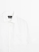 Chemise manches courtes 100 % lin