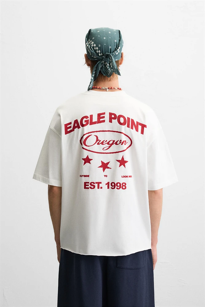 T-SHIRT IMPRIMÉ DÉLAVÉ
