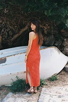 ROBE MIDI EN MAILLE POINTELLE