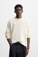 RELAXED FIT TEXTURED SWEATER