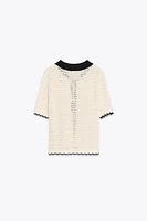 TOP COL POLO CROCHET