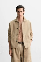 SUEDE OVERSHIRT