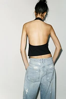 STRETCH HALTER TOP