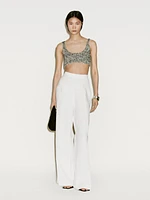 Short knit cotton blend bralette - Limited Edition