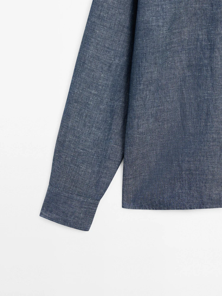 Regular fit denim shirt