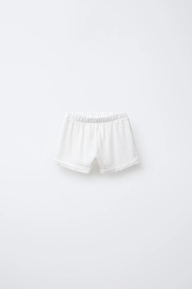PLAIN COMBINATION BERMUDA SHORTS
