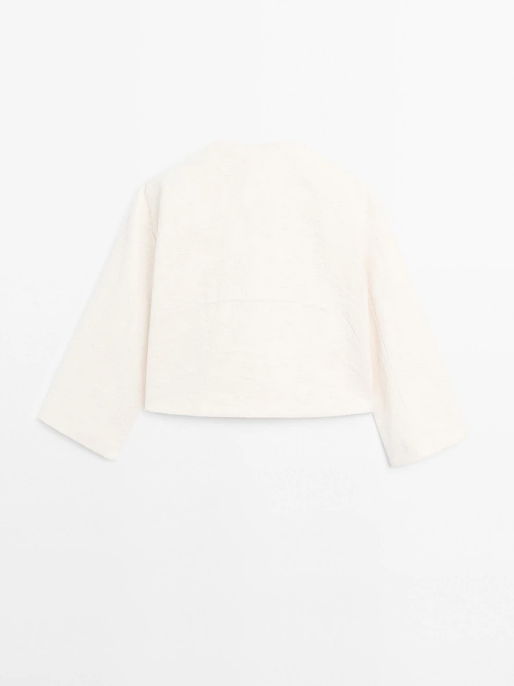 Veste tissu floral 100 % coton