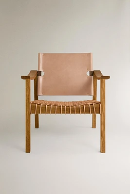CHAISE BOIS CHÊNE CUIR X OTZI