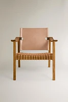 CHAISE BOIS CHÊNE CUIR X OTZI