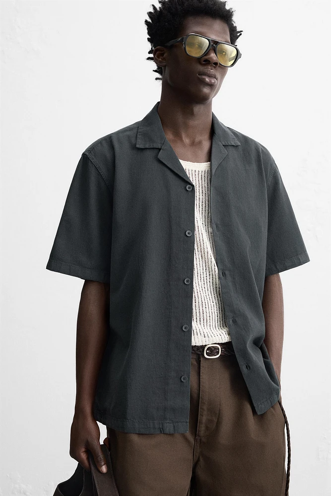 CHEMISE EN COTON ET LIN