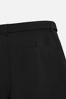 BERMUDA PLIS CEINTURE