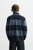 STRIPED KNIT POLO