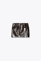 100% LEATHER SKIRT ZW COLLECTION LIMITED EDITION