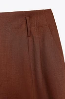 PLEATED WIDE LEG PANTS