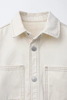 ECRU UTILITY OVERSHIRT