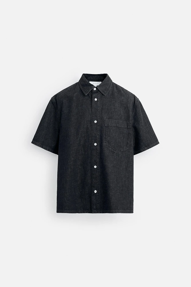 COTTON-HEMP DENIM SHIRT