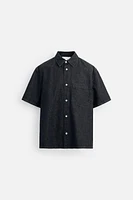 COTTON-HEMP DENIM SHIRT