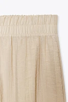 PANTALON LARGE SEMI-TRANSPARENT EFFET FROISSÉ