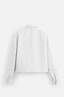 CROPPED FIT JACQUARD JACKET