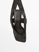 Sandales à talon avec nœud en cuir - Limited Edition