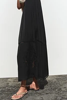 EMBROIDERED VOLUMINOUS MIDI DRESS