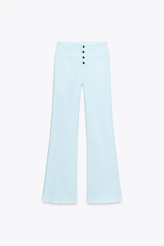 JEAN Z1975 FLARE TAILLE HAUTE BOUTONS
