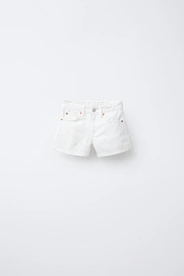 FLORAL DENIM SHORTS