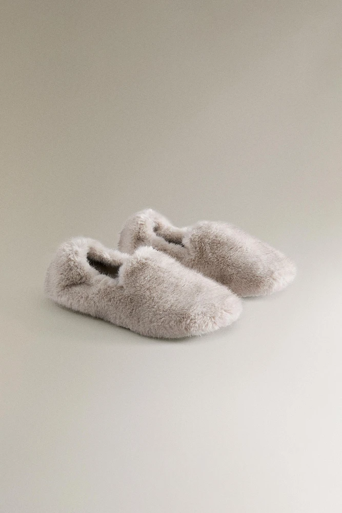 SOFT FAUX FUR LOAFERS