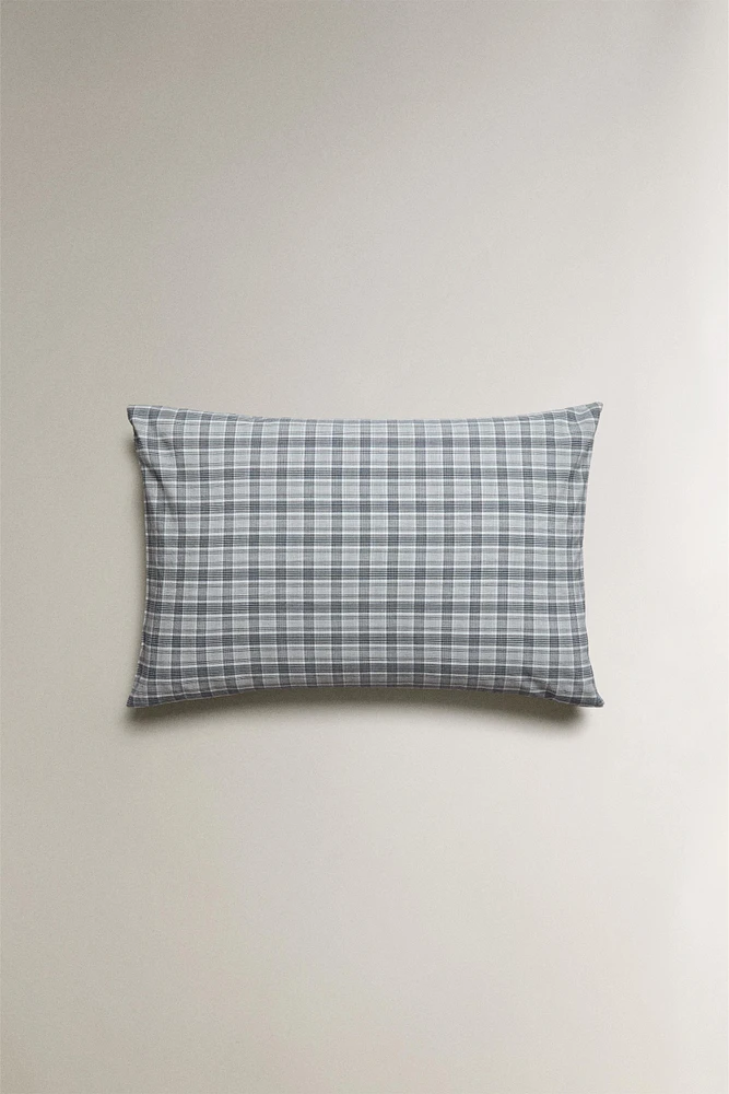 TAIE D’OREILLER COTON FIL TEINT