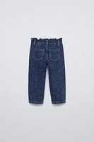 POLKA DOT PAPERBAG JEANS