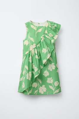 ROBE IMPRIMÉE FLEURS VOLANTS