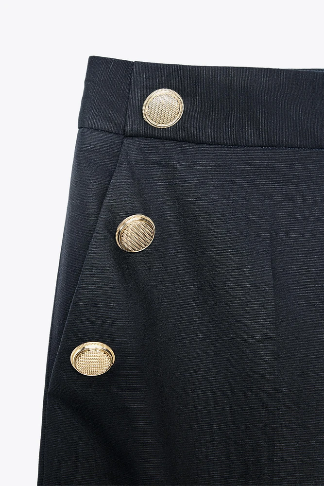 JUPE-CULOTTE BOUTONS