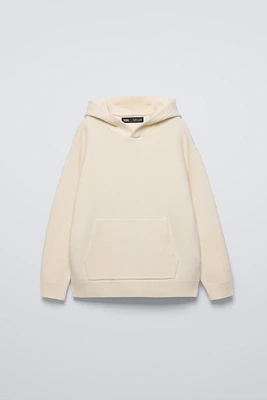 SOFT TOUCH HOODED KNIT SWEATER