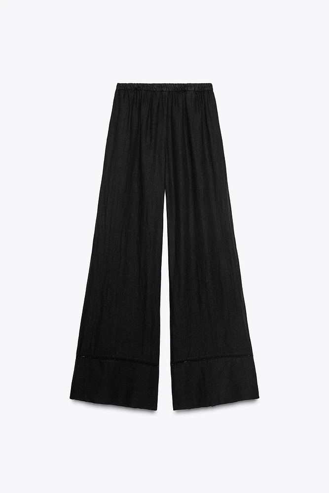 PANTALON LARGE 100 % LIN COLLECTION ZW