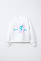 PRINTED CROPPED SWEATSHIRT