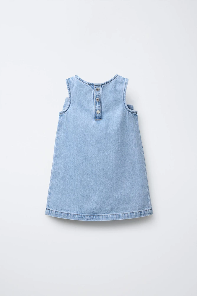 DENIM BOW DRESS