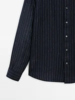100% linen pinstripe shirt