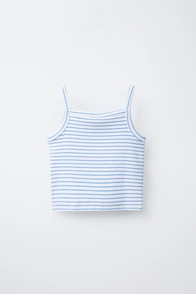 STRIPED RIB TOP