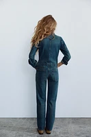 STRAIGHT TRF DENIM JUMPSUIT