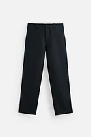 STRAIGHT FIT 100% LINEN PANTS