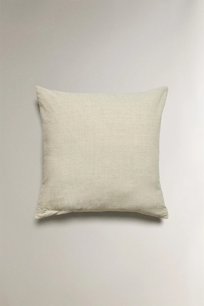 EMBROIDERED THROW PILLOW COVER