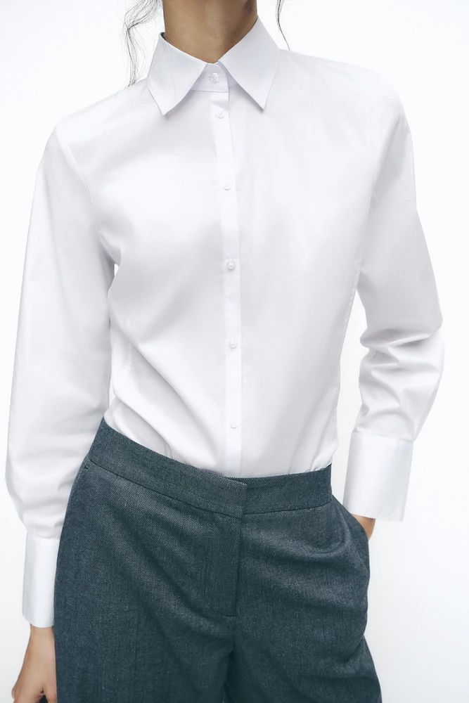 FITTED POPLIN SHIRT