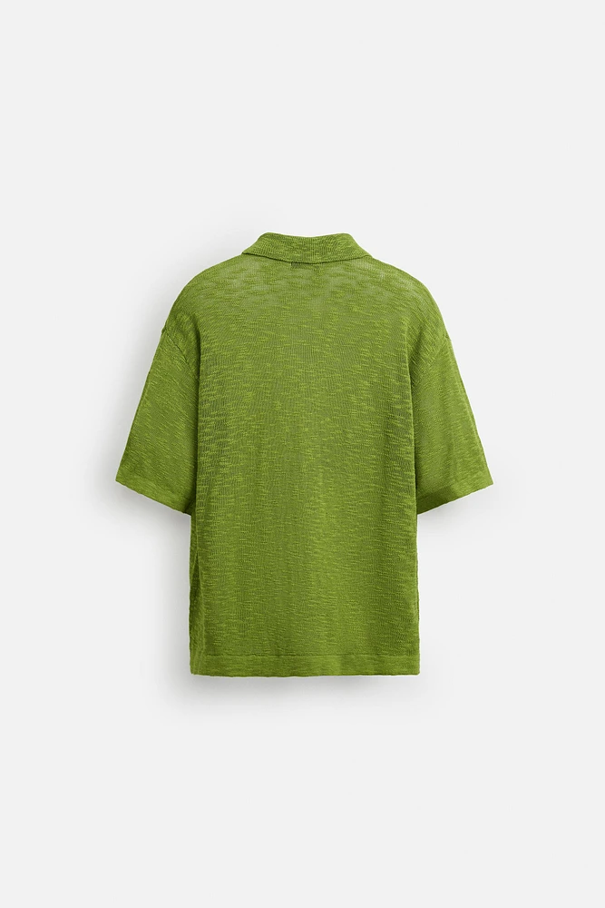 SLUB KNIT SHIRT