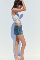 SHORT MICRO EN JEAN TRF TAILLE NORMALE