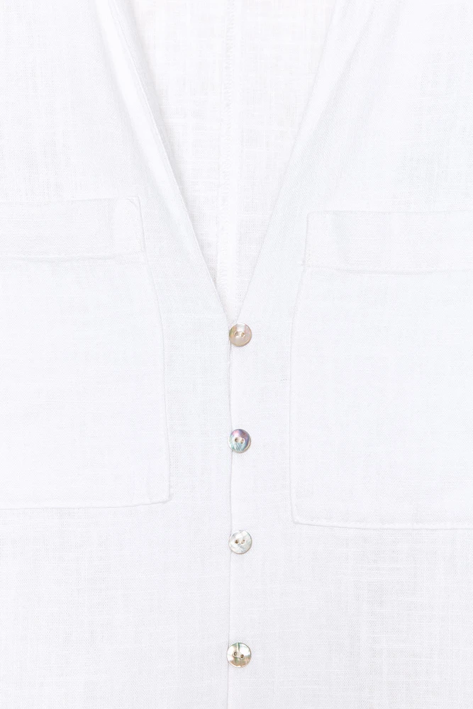 ROBE CHEMISE EN LIN