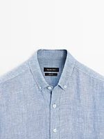 Chemise oxford regular fit 100 % lin