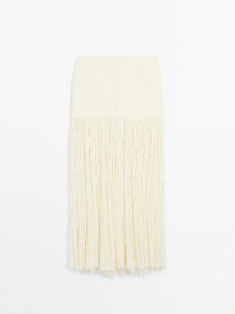 Jupe longue corset en soie mélangée - Studio
