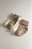 CHAUSSETTE POUR ENFANT MULTICOLORE (LOT DE 4)