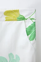 PANTALON DROIT IMPRIMÉ FLEURS